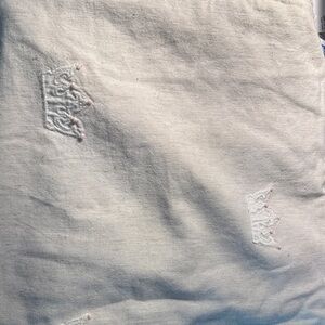Embroidered Crown Patterned Fabric